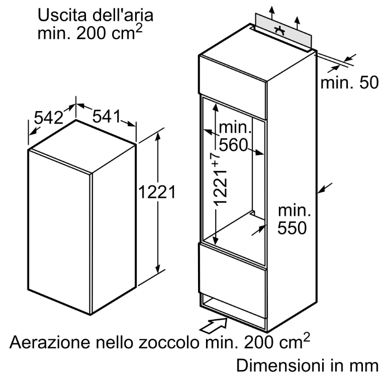SIEMENS Frigorifero Monoporta ad Incasso