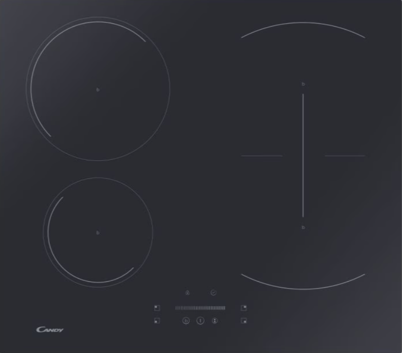 CANDY Piano Cottura a Induzione - 60 cm - 4 Fuochi - Vetroceramica Nero - CTP643C/YEP