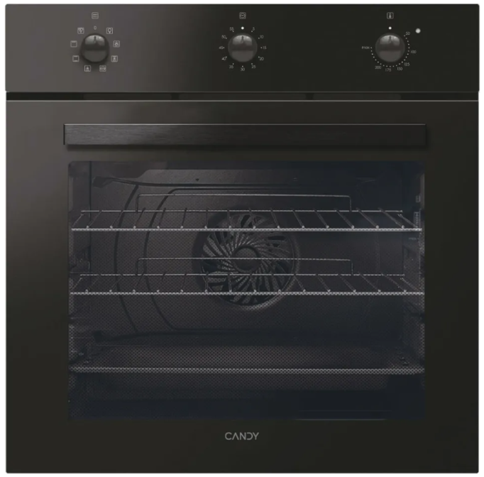 Candy Idea - Forno Elettrico da Incasso Ventilato Multifunzione con Grill e Funzione Cook Light 65 Litri 60 cm Classe A+ colore Nero - FMCIDC N602/CA